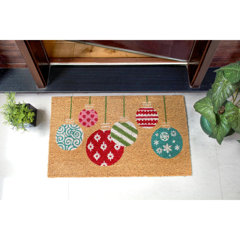 QISIWOLE Christmas Doormat ,Winter Holiday Indoor Outdoor Home