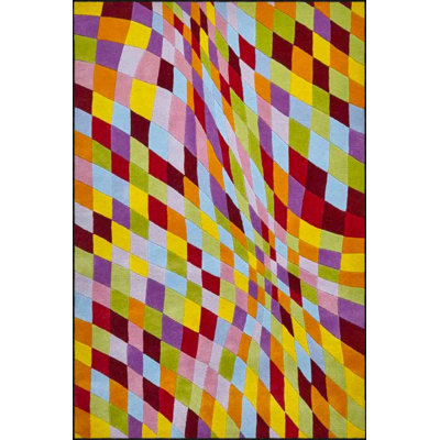 Tapis tissé à carreaux
