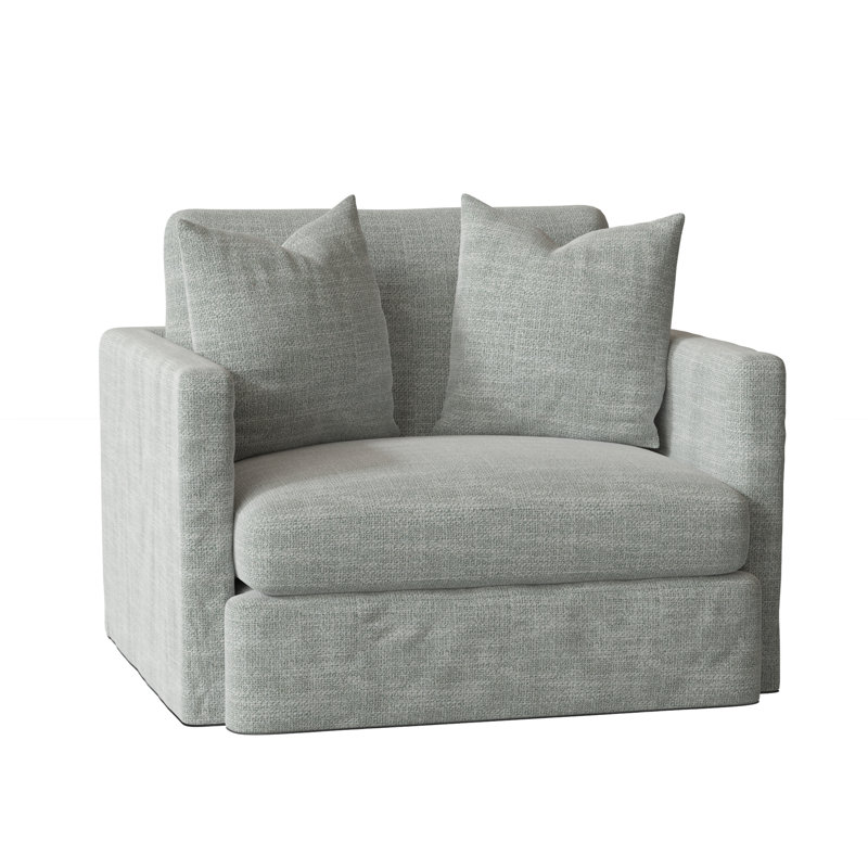 Fauteuil à housse de coussin de 47 po de large Hartig, Conversation Capri Basketweave