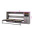 Lit escamotable simple horizontal avec tiroirs inclus et éclairage DEL