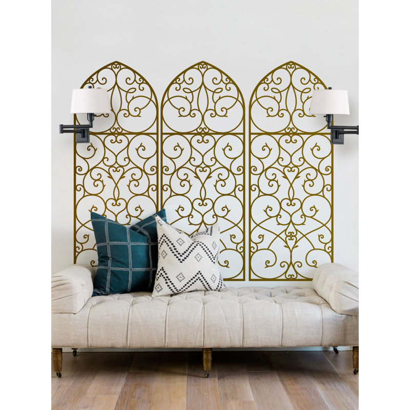 Abstract Non-Wall Damaging Accent, Gold Metallic