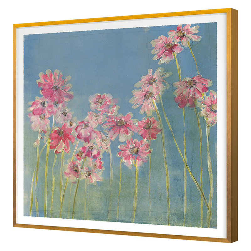 Floral Sketch 1 Print by Maeve Harris, Gold Framed , 25" H x 25" W