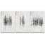 «Black and White Pine Trees Simple Minimalist Neutral Décor», art mural encadré sur toile 3 pièces-91260040-124834435