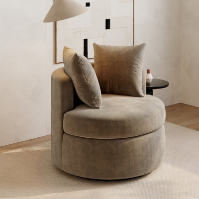 Fauteuil d'appoint pivotant rembourré Kalista