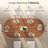 Solid Wood Oval Dining Table For 4-6, 63-Inch Wooden Farmhouse Kitchen Table With Sturdy Tapered Legs, Vintage-389405496