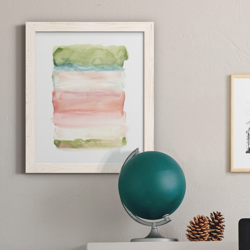 Skye III - Peinture sur toile encadrée, H 24 po x l 18 po x P 1,5 po, Cadre blanc