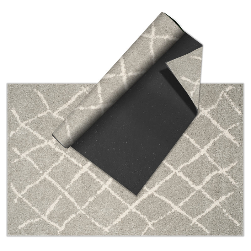 Adorae Rectangle Geometric Vinyl Area Rug, Rectangle 140 x 200cm