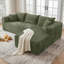 Chaise longue modulaire, rouleau de compression, aucun assemblage requis, flanelle revêtue de ressorts ensachés pour le salon, vert-547281475-547281478