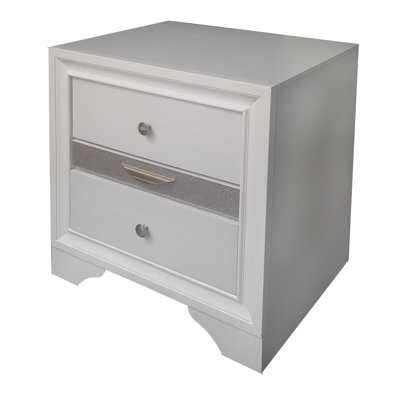 Table de chevet avec tiroirs à bijoux Naima - table de chevet moderne avec tiroirs de rangement pour la chambre à coucher et le salon
