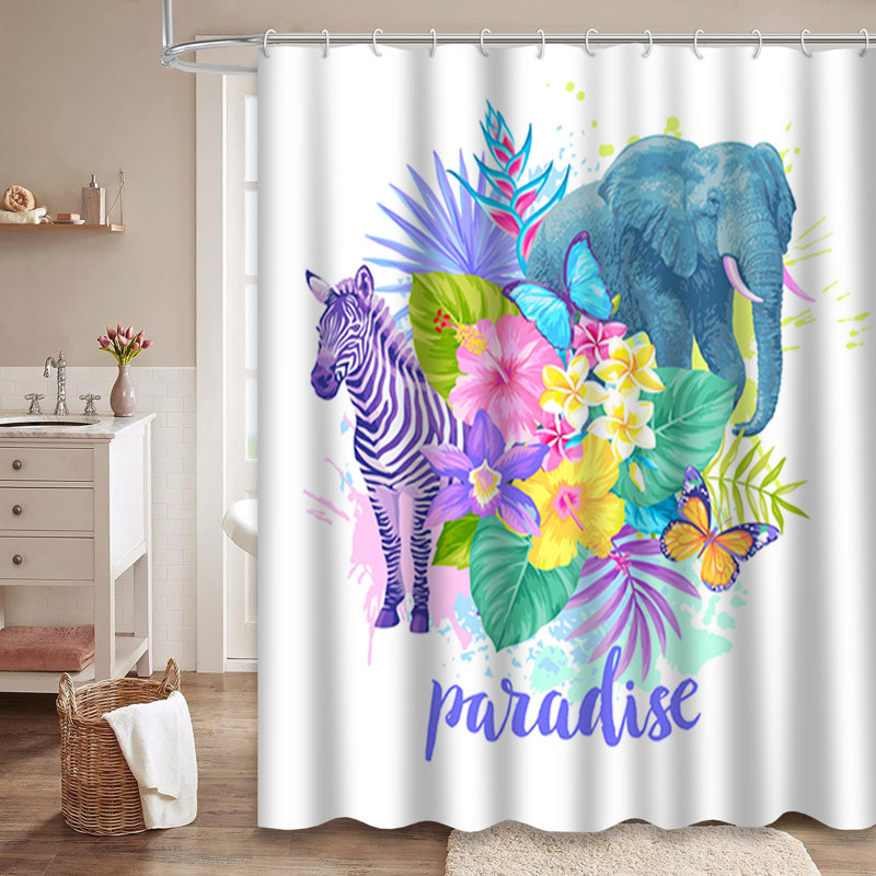 Rideau de douche Tropical Summer, L 72 po x l 72 po