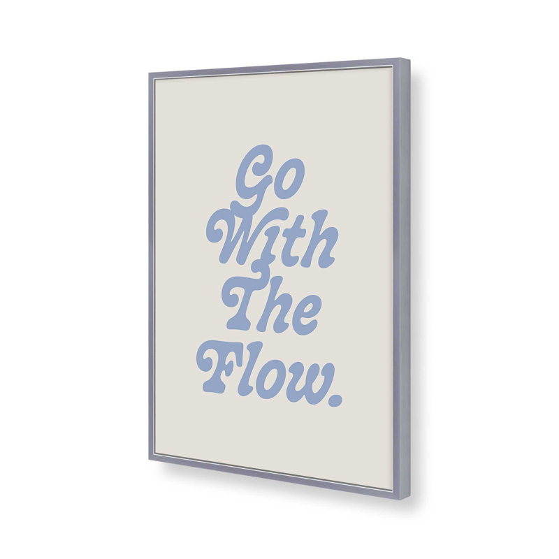 «Go With The Flow II» par Poiseparadise, reproduction d'art sur toile, 32" H x 24" W, Argent argent