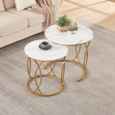 Ensemble de 2 tables basses gigognes