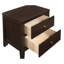 Table de chevet rectangulaire à 2 tiroirs Cappuccino