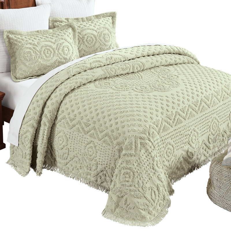 Sage Serenity 100% Cotton Full Bedspread Set