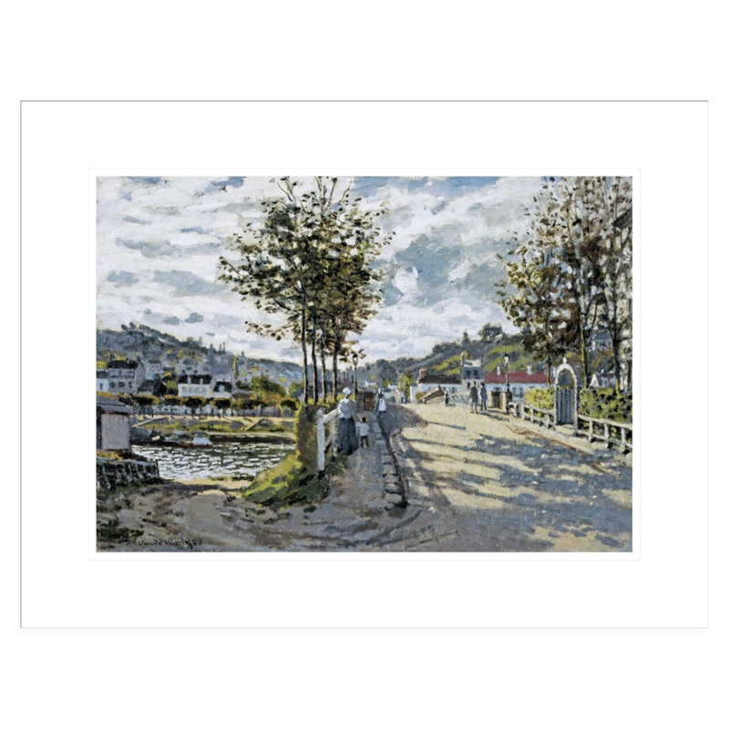«La seine à Bougival» par Claude Monet, impression giclée encadrée, H 16,98 po x l 21,75 po