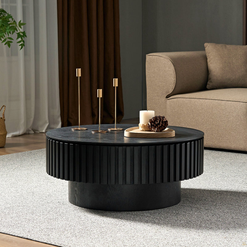 Petite table basse avec rangement 31,49 po, Noyer