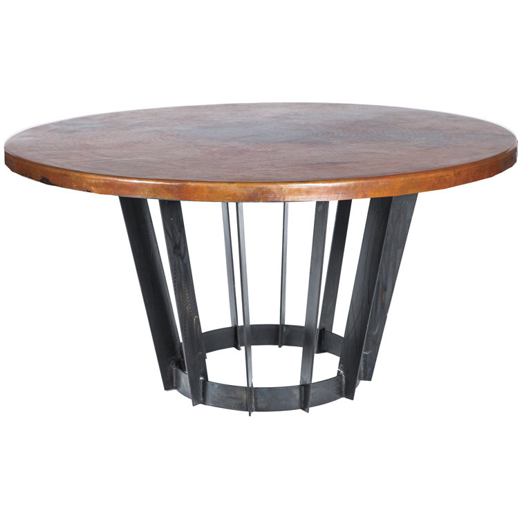Dexter Round Marble Top Metal Base Dining Table