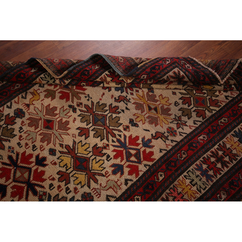 Pre-1900 Antique Kazak Vegetable Dye Rug