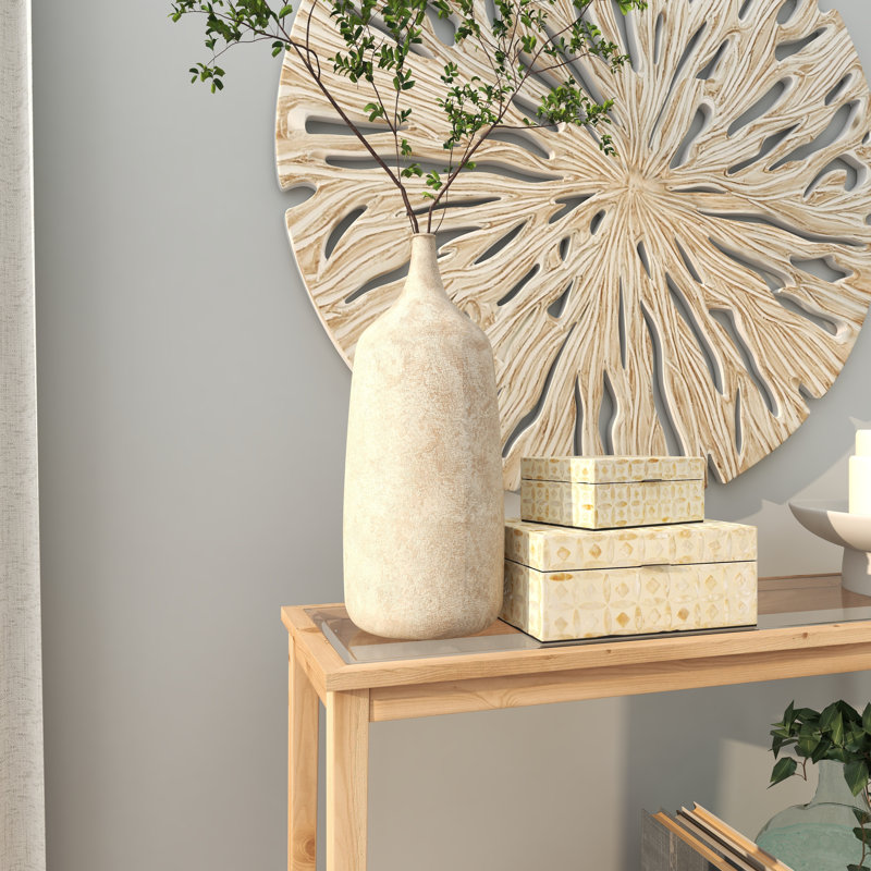 Annily Handmade Metal Table Vase, 19.8" H x 7.9" W x 7.9" D
