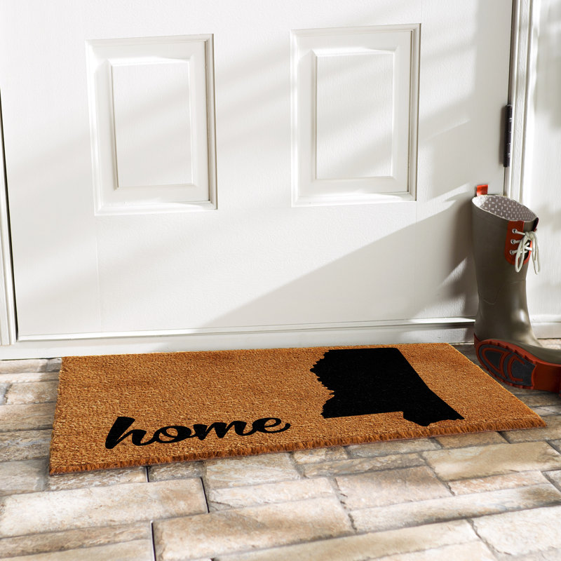 Tapis de porte extérieur antidérapant Mississippi, Rectangle 1,5 pi x 2,5 pi