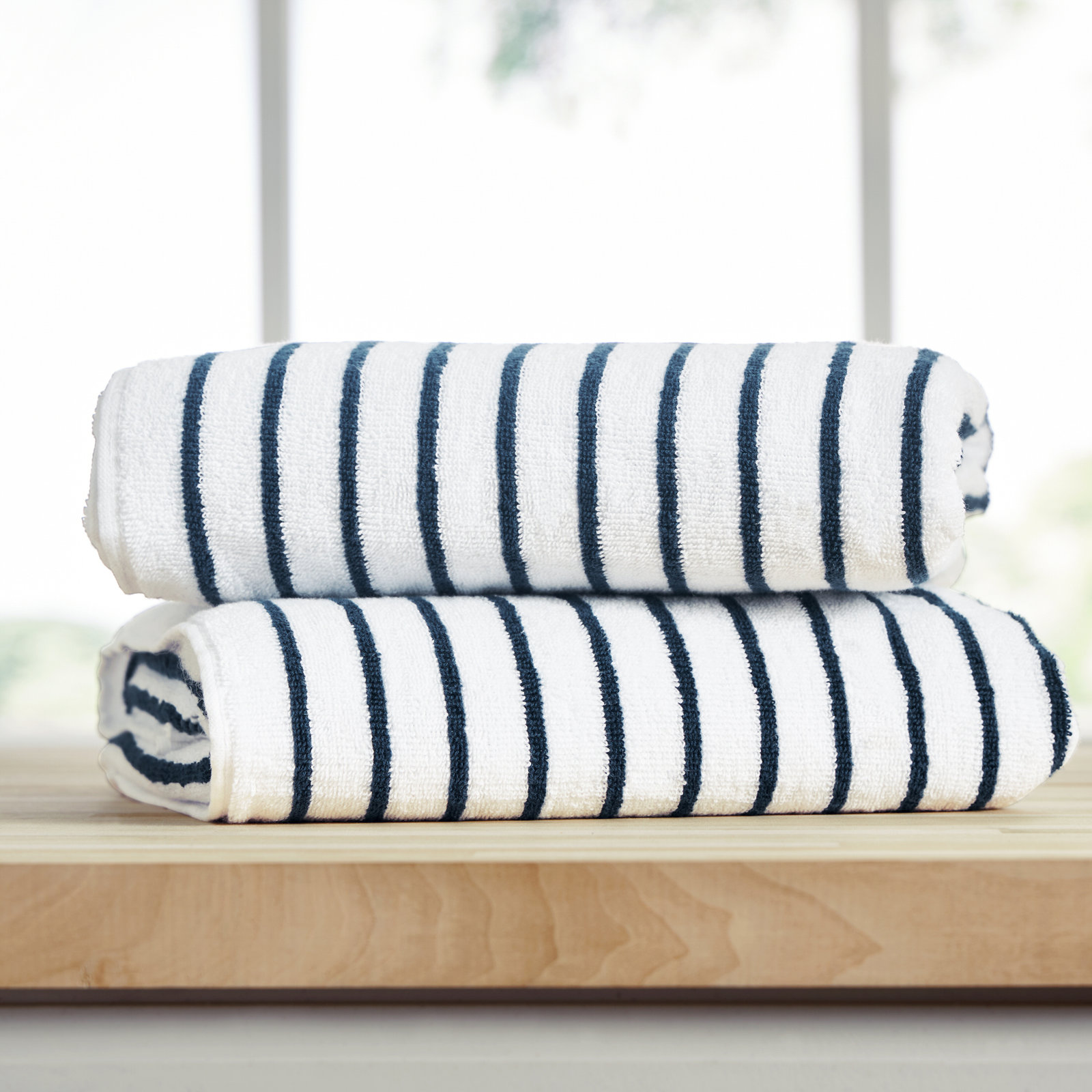 100% Cotton Cabana Beach Towel, Navy