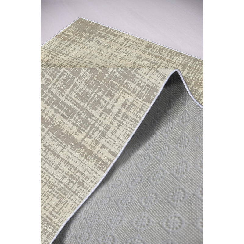 Premium Dark Grey Carpet, 5.2 x 7.5 ft | 100% Polyester, 650 g/m², 0.16 in Pile Height | Antibacterial, Eco-Friendly, Non-Slip PVC Dot Underside | Machine Washable, Perfect for Living Room & Bedroom Décor