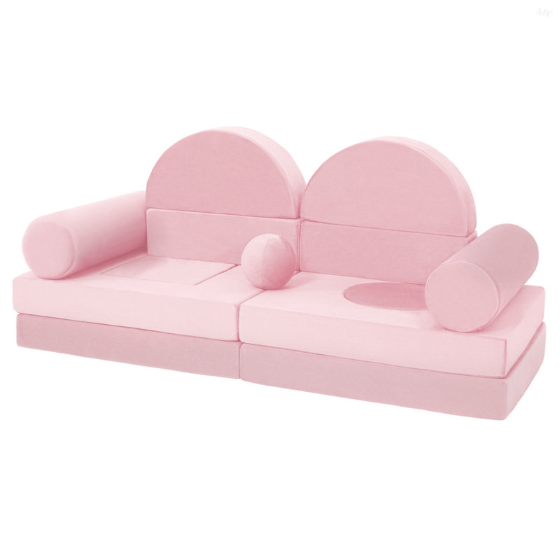 Canapé de jeu modulaire pour enfants de 13 pièces, fort de jeu convertible en mousse bricolage, canapé de plancher modulaire pour tout-petit, chambre de jeux créatifs