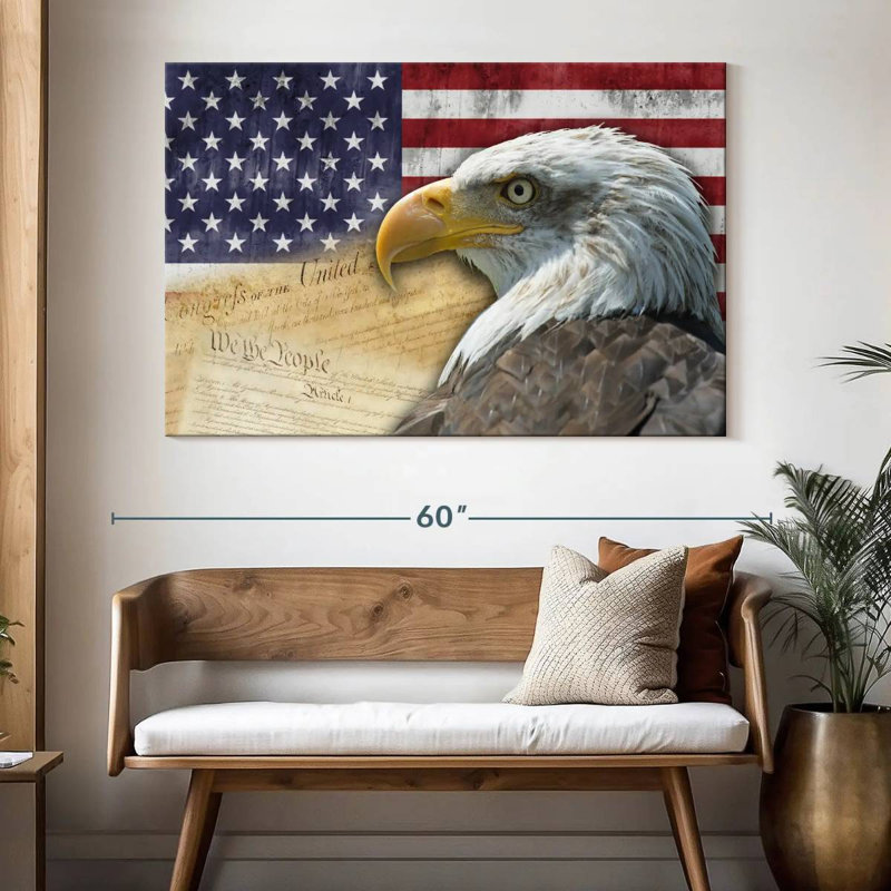 American National Eagle, 34" H x 51" W
