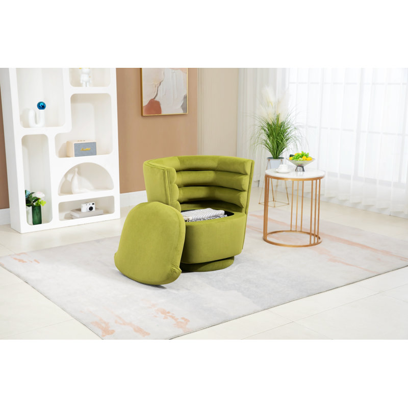 Lasharn Upholstered Accent Chair, Olive Green Velvet