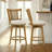 Demeterius Counter Height Or Bar Height Rubberwood Barstool With Fabric Seat-2118044287-2118044273-2118044274