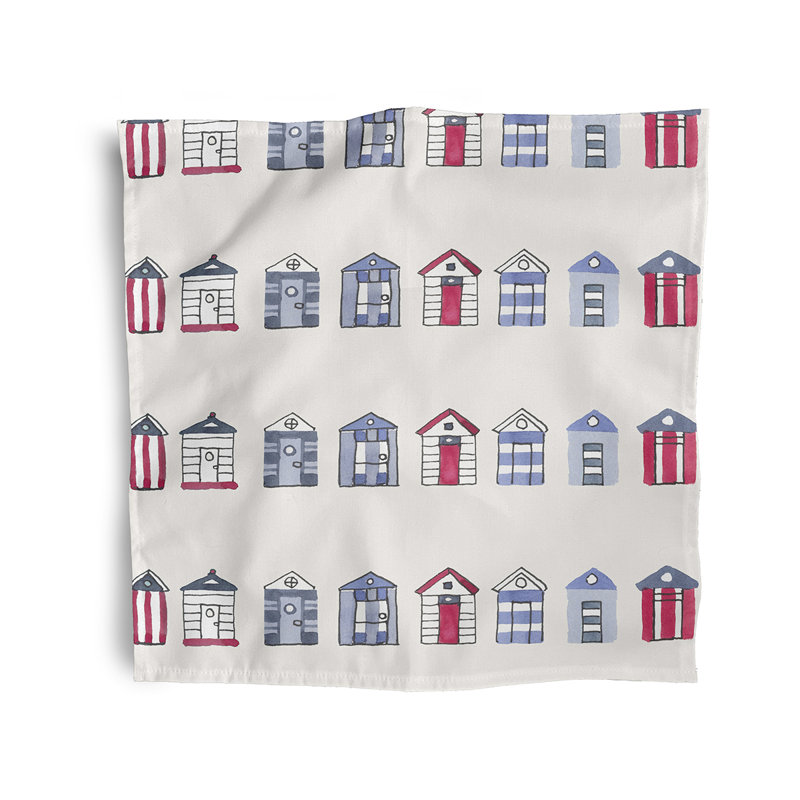 Larez Polyester Nautical & Coastal Napkins, White