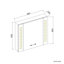 65mm W 60mm H Medicine Cabinet Mirror 3 Adjustable