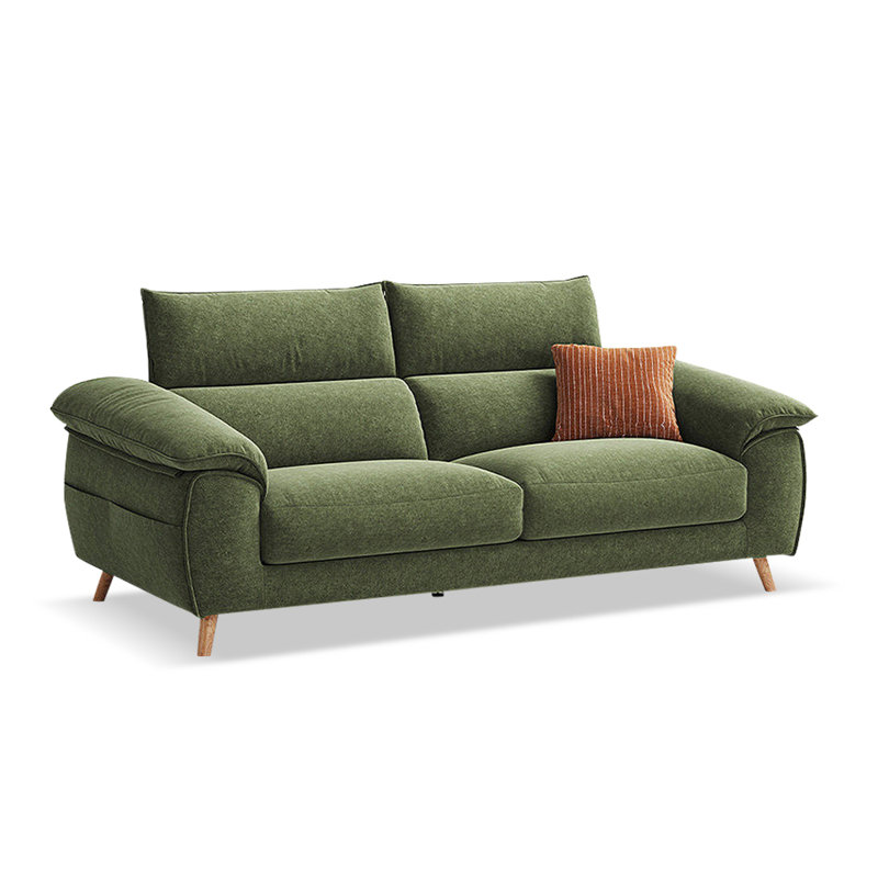 Causeuse-coussin en polyester vert standard, Polyester vert