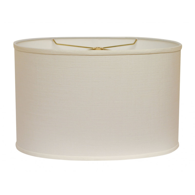 White Linen Oval Lamp Shade