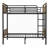 Twin XL over Twin XL Metal Bunk Bed, Industrial Detachable Bunkbeds with Safety Guard Rails for Teens