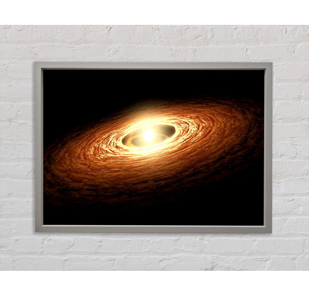 Goldener Ring Galaxie - Einzelner Bilderrahmen Kunstdrucke auf Leinwand