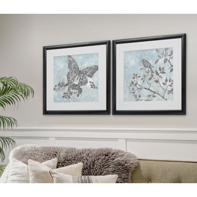 " Soft Silhouette Butterfly " 2 - Pieces