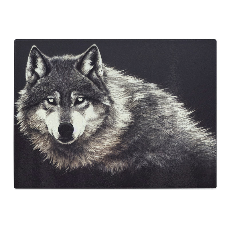 Face Of The Wolf Vol.3  Glass Chopping Board