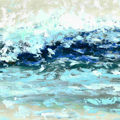Bleu - peinture sur toile tendue