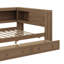 Lit de jour double en bois avec rangement intégré, éclairage USB / DEL et structure de lit à deux tiroirs-47802011