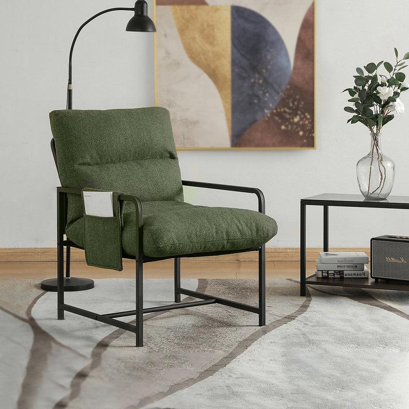 Obet 59cm Wide Tufted Armchair, Green