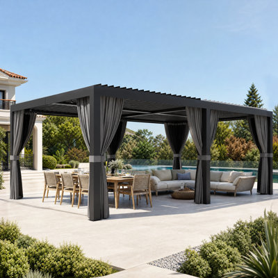 Ensemble de moustiquaire pour patio et moustiquaire 12 pi x 20 pi Aurora Universal