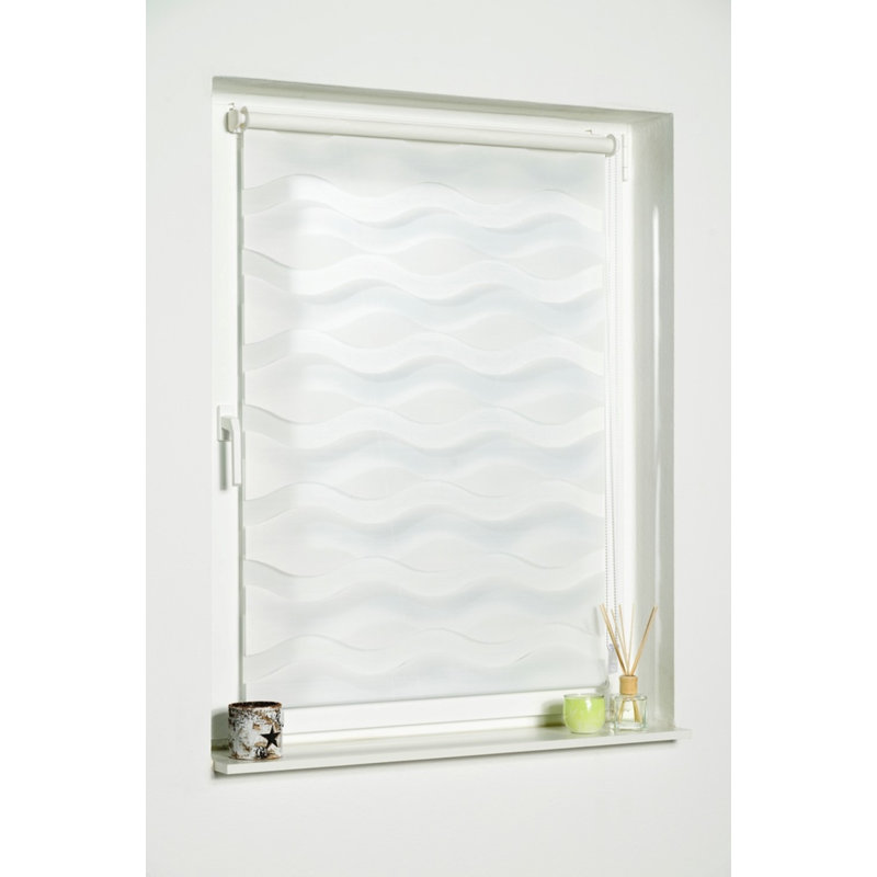 Semi Sheer Roll-Up Shade, White, 110 W x 150 L cm