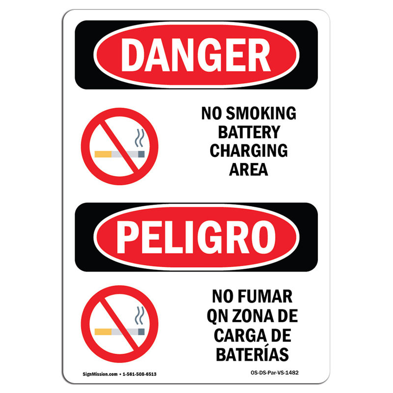 Panneau de sécurité OSHA, H 18 po x l 12 po x P 0,1 po