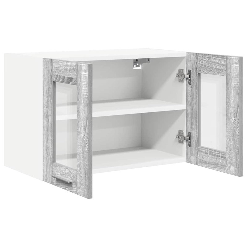 Vidaxl Hanging Cabinet Riga Black Oak 60 X 31 X 40 Cm Engineered Wood, Grey Sonoma