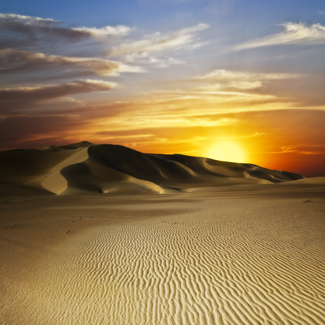 Sonnenuntergang in der Sahara