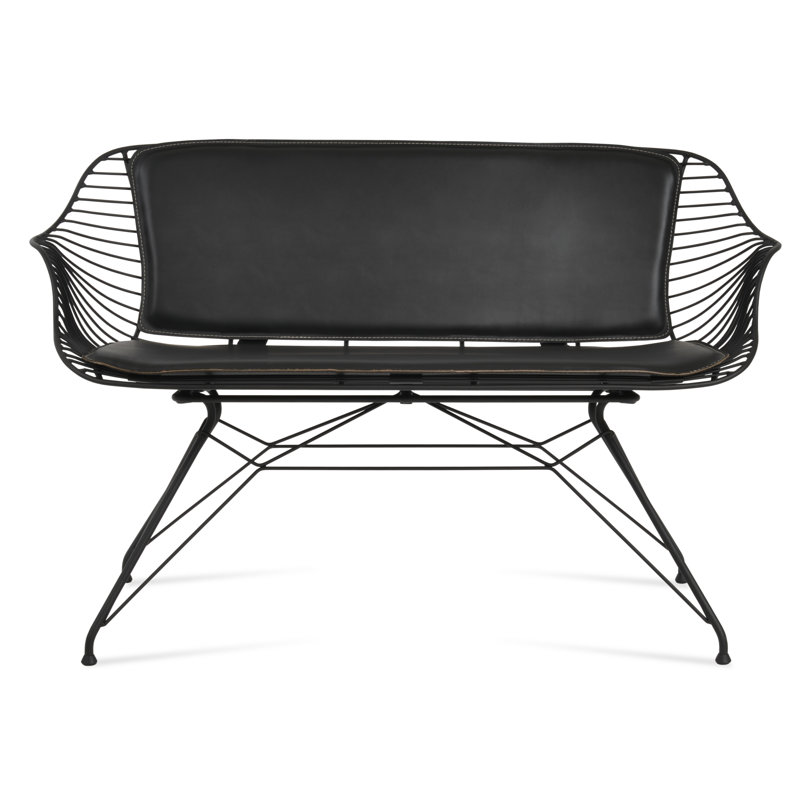 Zebra Sofa, Black Leatherette