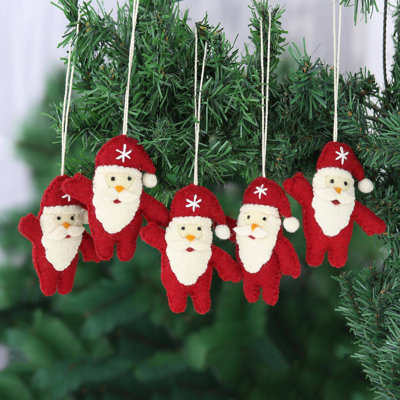 4.8'' Striped Fabric People Hanging Figurine Ornament