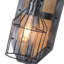 Applique murale industrielle 14,7 po avec cage en métal et base en bois