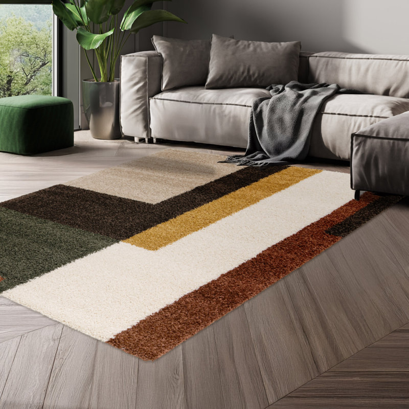 Abstract Shag Area Rug, Rectangle 160 x 230 cm